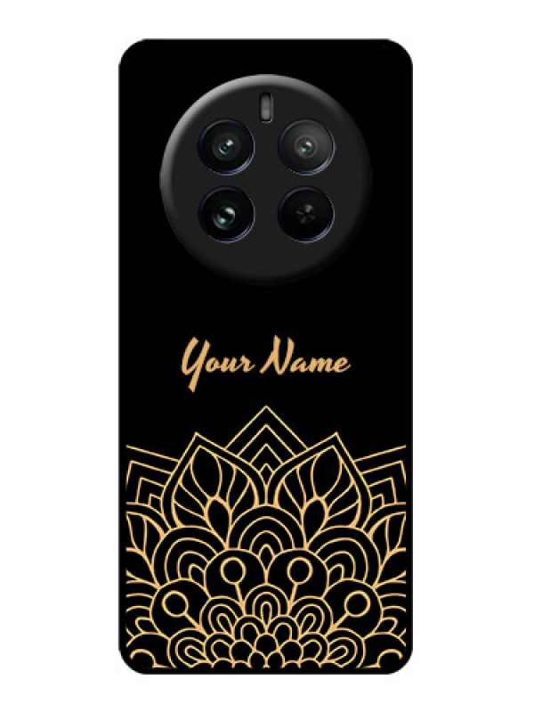 Custom Realme P1 Pro 5G Custom Glass Phone CaseGolden Mandala Design