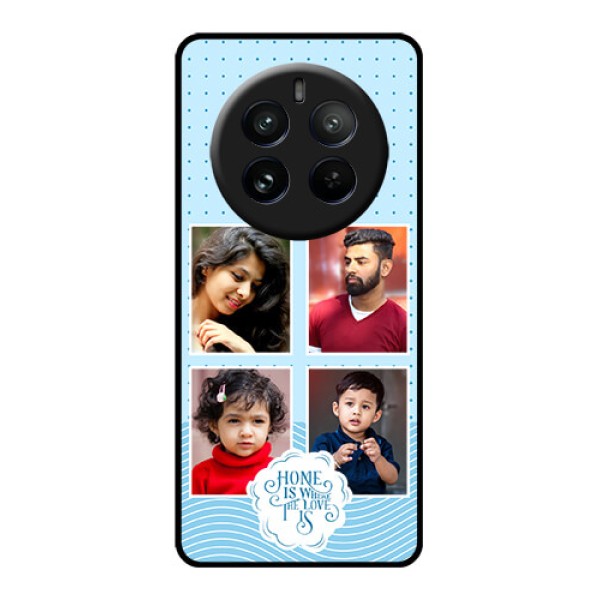 Realme P1 Pro 5G Custom Glass Phone CaseCute Love Quote With 4 Pic Upload Design Realme P1 Pro 5G Custom Glass Phone CaseCute Love Quote With 4 Pic Upload Design