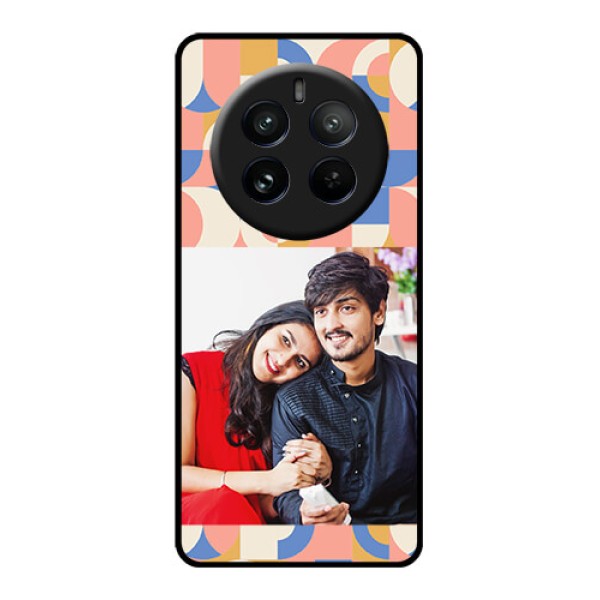Realme P1 Pro 5G Custom Glass Phone CaseSemi - Circle Maze Pattern Design Realme P1 Pro 5G Custom Glass Phone CaseSemi - Circle Maze Pattern Design