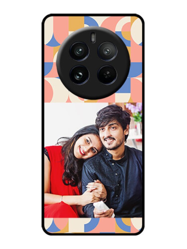 Custom Realme P1 Pro 5G Custom Glass Phone CaseSemi - Circle Maze Pattern Design