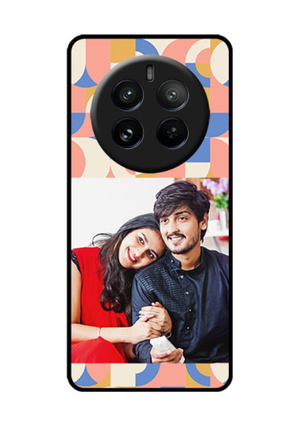 Realme P1 Pro 5G Custom Glass Phone CaseSemi - Circle Maze Pattern Design