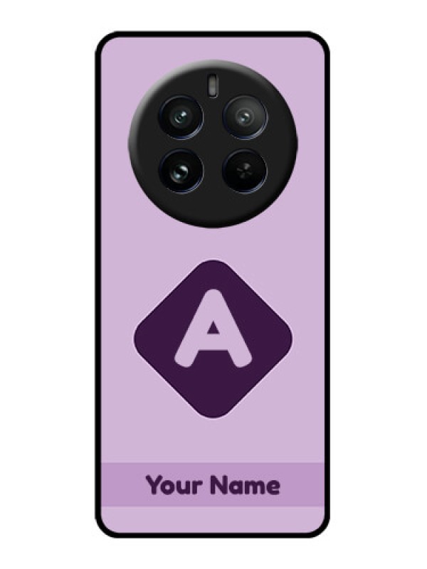 Custom Realme P1 Pro 5G Custom Glass Phone CaseCustom Letter In Curved Badge Design