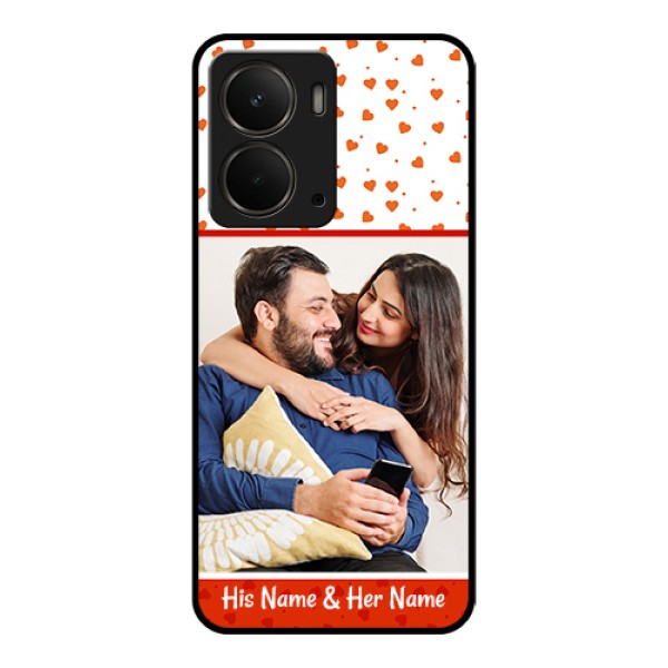 Realme P3 5G Custom Glass Phone Case - Orange Love Symbol Design Realme P3 5G Custom Glass Phone Case - Orange Love Symbol Design