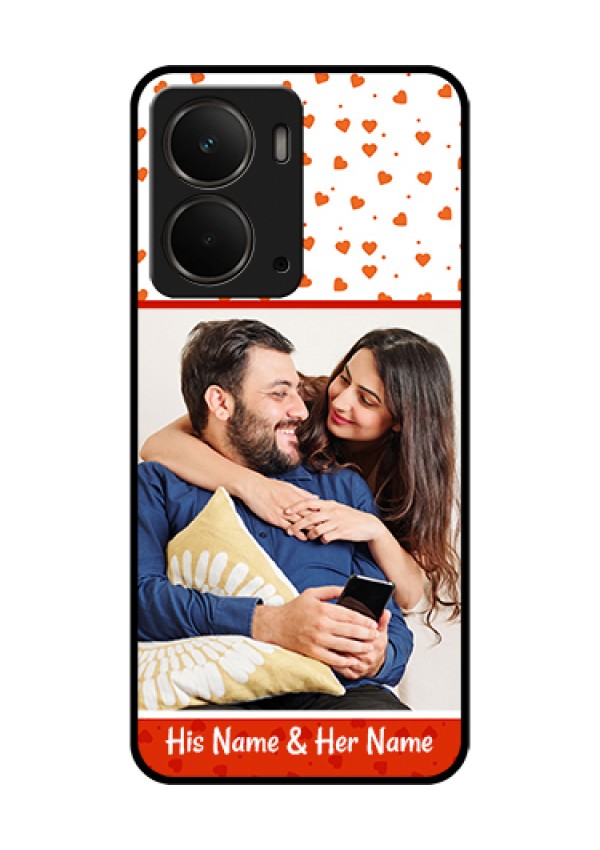 Realme P3 5G Custom Glass Phone Case - Orange Love Symbol Design