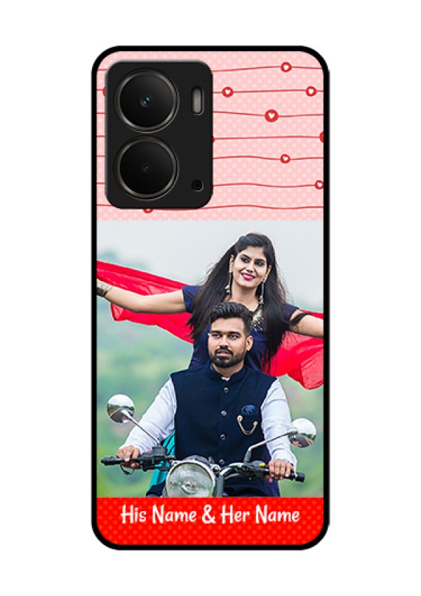 Realme P3 5G Custom Glass Phone Case - Red Pattern Case Design