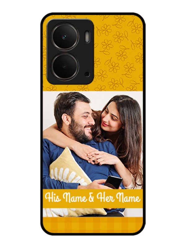 Custom Realme P3 5G Custom Glass Phone Case - Yellow Floral Design