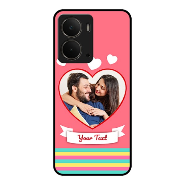 Realme P3 5G Custom Glass Phone Case - Love Shapes Doodle Design Realme P3 5G Custom Glass Phone Case - Love Shapes Doodle Design