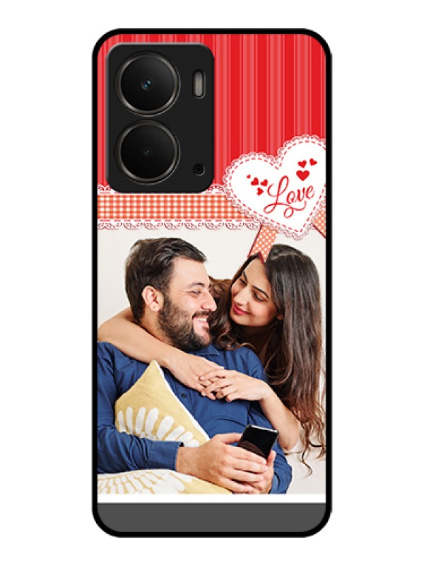 Custom Realme P3 5G Custom Glass Phone Case - Red Love Pattern Design