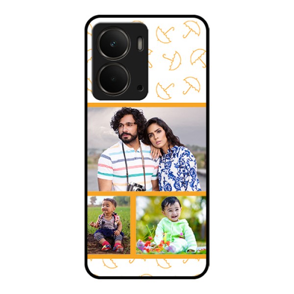 Realme P3 5G Custom Glass Phone Case - Yellow Pattern Design
