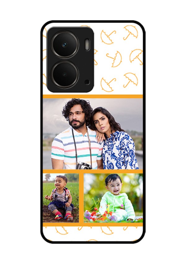 Realme P3 5G Custom Glass Phone Case - Yellow Pattern Design