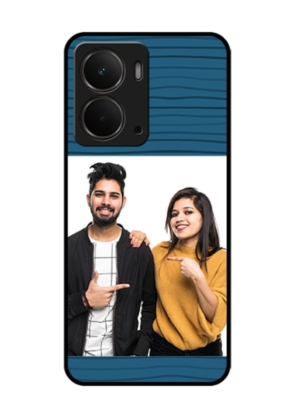 Realme P3 5G Custom Glass Phone Case - Blue Pattern Cover Design