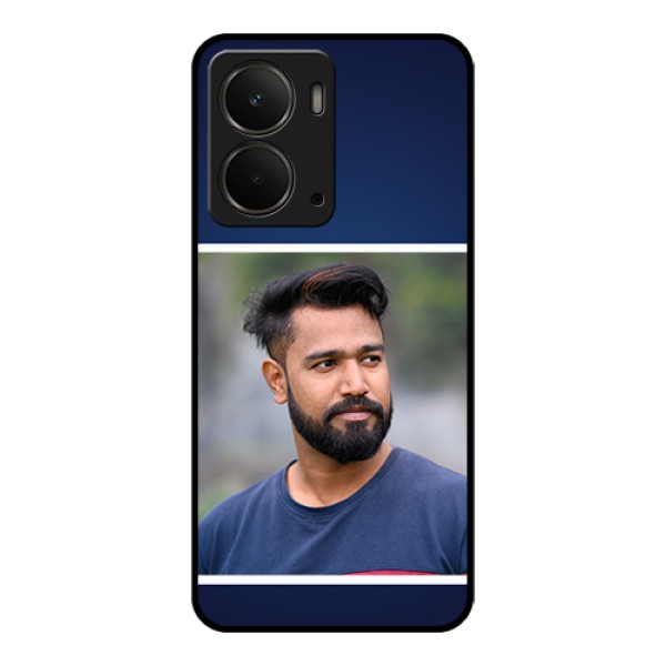 Realme P3 5G Custom Glass Phone Case - Simple Royal Blue Design Realme P3 5G Custom Glass Phone Case - Simple Royal Blue Design