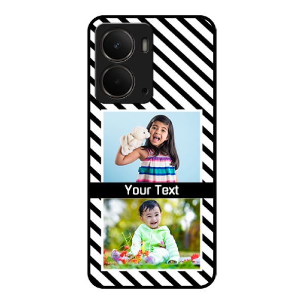 Realme P3 5G Custom Glass Phone Case - Black And White Stripes Design Realme P3 5G Custom Glass Phone Case - Black And White Stripes Design