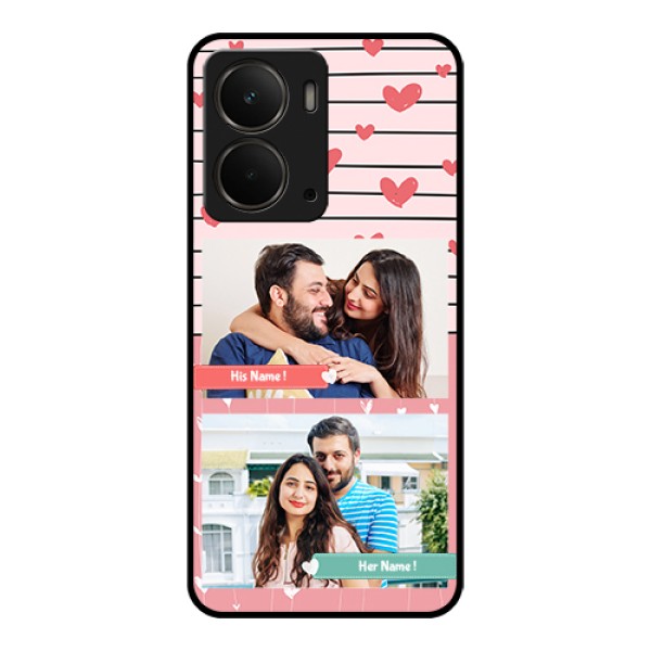 Realme P3 5G Custom Glass Phone Case - Photo With Heart Design Realme P3 5G Custom Glass Phone Case - Photo With Heart Design