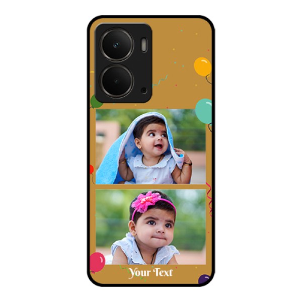 Realme P3 5G Custom Glass Phone Case - Image Holder With Birthday Celebrations Design