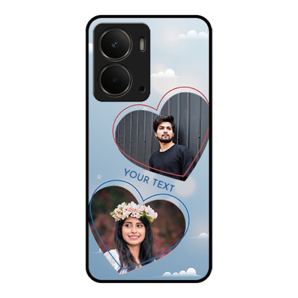 Realme P3 5G Custom Glass Phone Case - Blue Color Couple Design Realme P3 5G Custom Glass Phone Case - Blue Color Couple Design