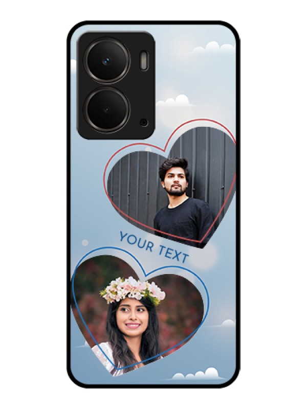 Custom Realme P3 5G Custom Glass Phone Case - Blue Color Couple Design