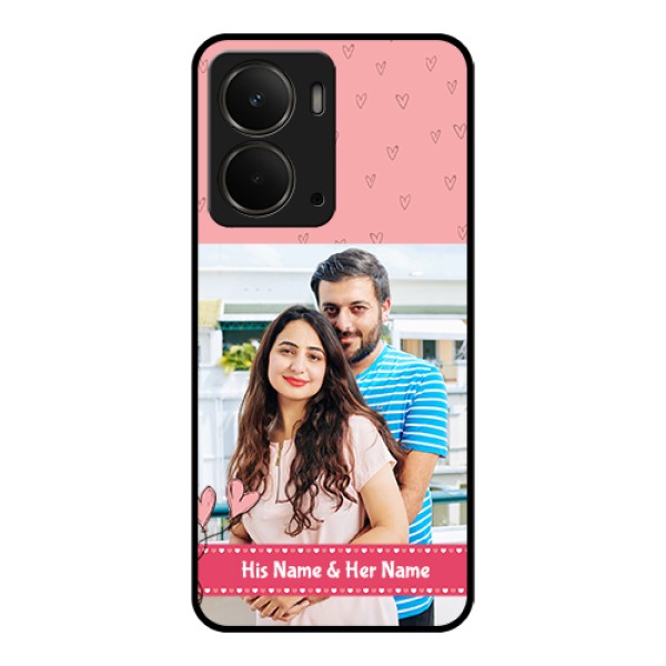 Realme P3 5G Custom Glass Phone Case - Love Design Peach Color Realme P3 5G Custom Glass Phone Case - Love Design Peach Color