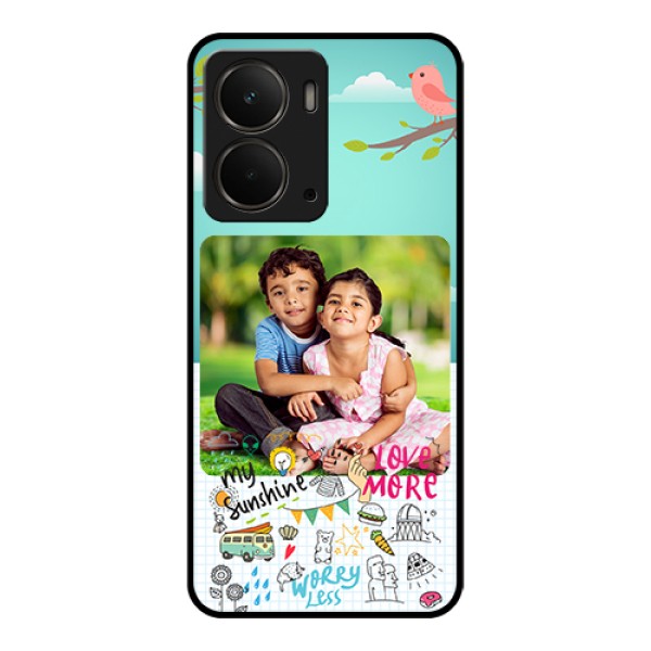 Realme P3 5G Custom Glass Phone Case - Doodle Love Design