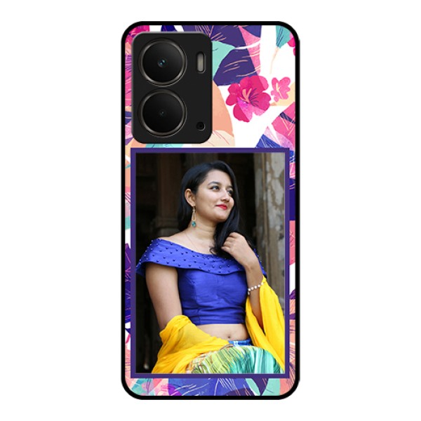 Realme P3 5G Custom Glass Phone Case - Abstract Floral Design