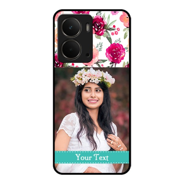 Realme P3 5G Custom Glass Phone Case - Water Colors Floral Design Realme P3 5G Custom Glass Phone Case - Water Colors Floral Design