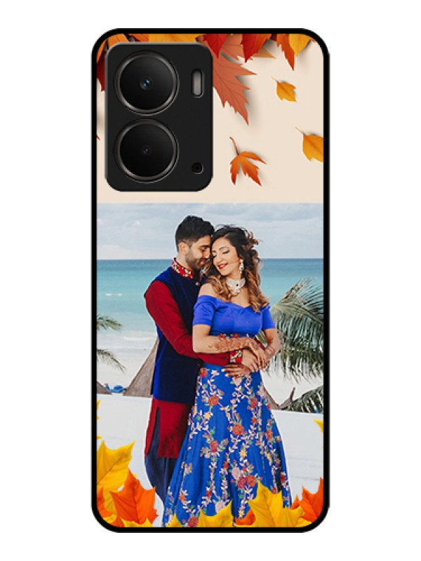 Custom Realme P3 5G Custom Glass Phone Case - Autumn Maple Leaves Design