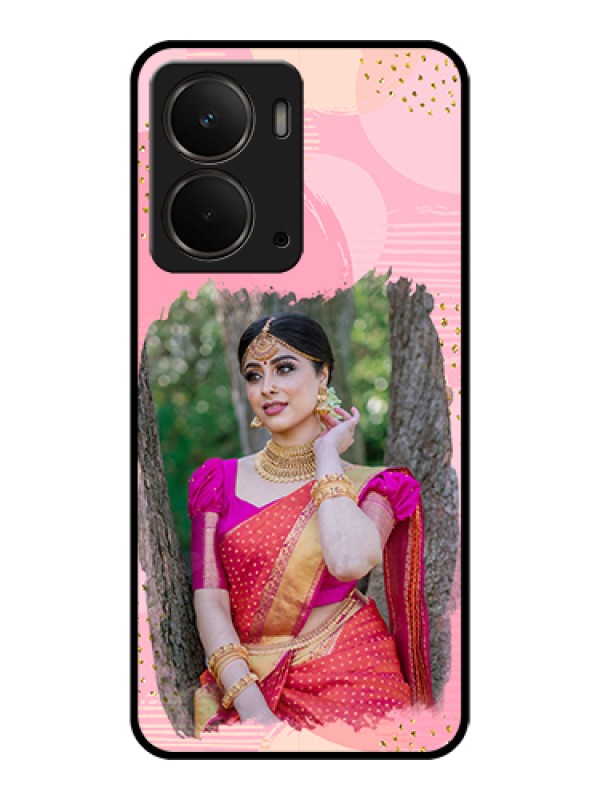 Custom Realme P3 5G Custom Glass Phone Case - Gold Glitter Splash Design