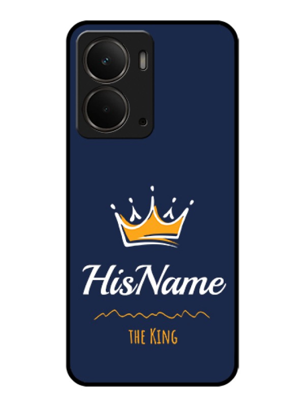 Custom Realme P3 5G Custom Glass Phone Case - King With Name Design