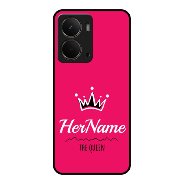 Realme P3 5G Custom Glass Phone Case - Queen With Name Design Realme P3 5G Custom Glass Phone Case - Queen With Name Design
