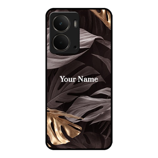 Realme P3 5G Custom Glass Phone Case - Wild Leaves Digital Paint Design Realme P3 5G Custom Glass Phone Case - Wild Leaves Digital Paint Design