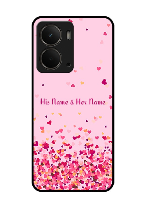Realme P3 5G Custom Glass Phone Case - Floating Hearts Design