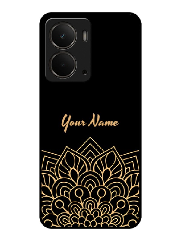Custom Realme P3 5G Custom Glass Phone Case - Golden Mandala Design