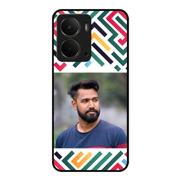 Realme P3 5G Custom Glass Phone Case - Colorful Maze Pattern Design Realme P3 5G Custom Glass Phone Case - Colorful Maze Pattern Design