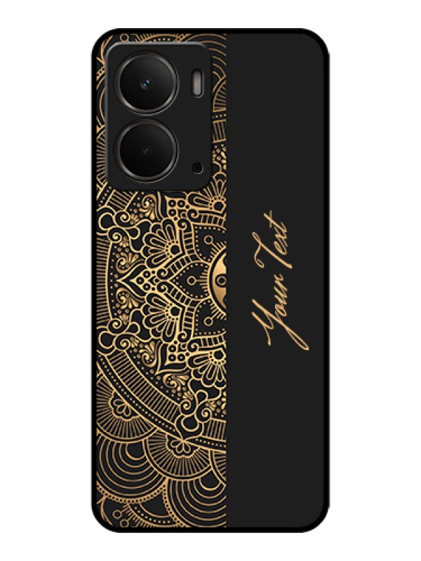 Custom Realme P3 5G Custom Glass Phone Case - Mandala Art With Custom Text Design
