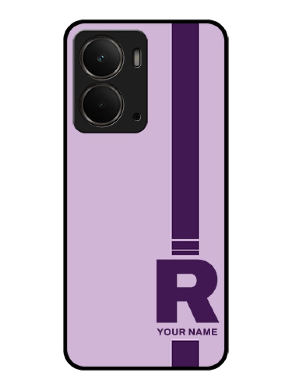 Custom Realme P3 5G Custom Glass Phone Case - Simple Dual Tone Stripe With Name Design