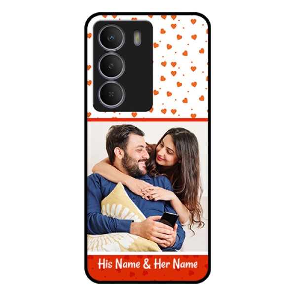 Realme P3 Lite 5G Custom Glass Phone Case - Orange Love Symbol Design Realme P3 Lite 5G Custom Glass Phone Case - Orange Love Symbol Design