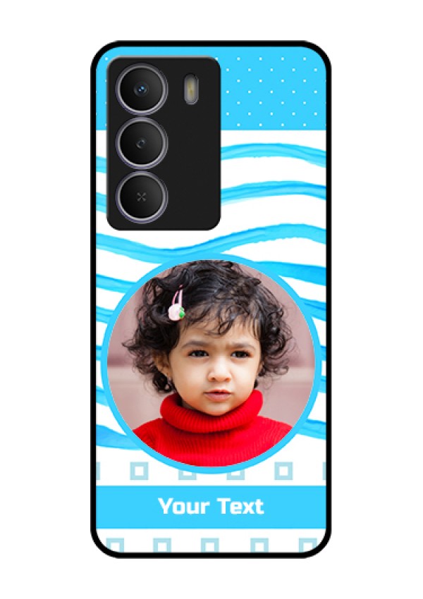 Realme P3 Lite 5G Custom Glass Phone Case - Simple Blue Case Design