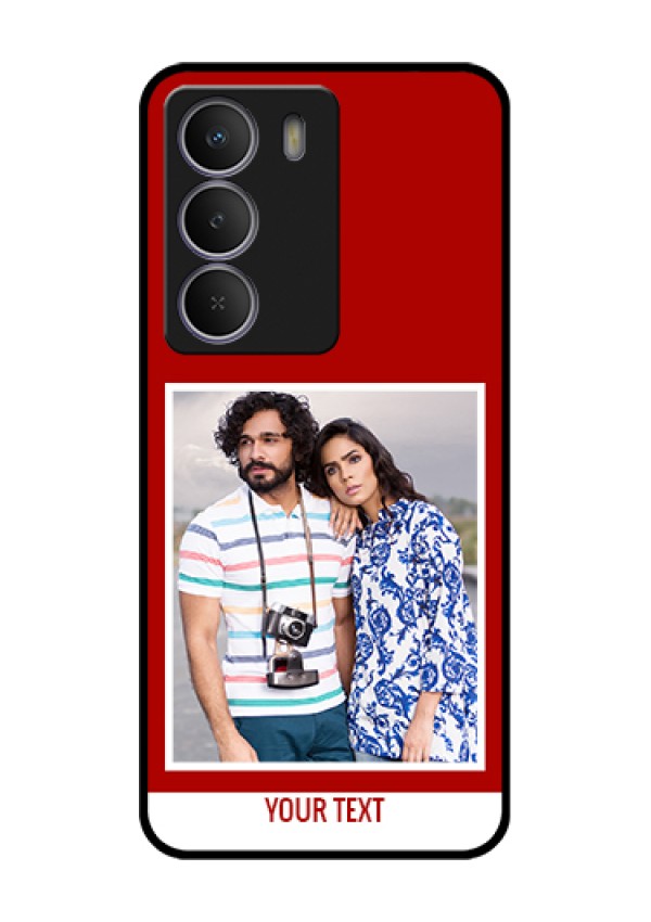 Realme P3 Lite 5G Custom Glass Phone Case - Red Color Design
