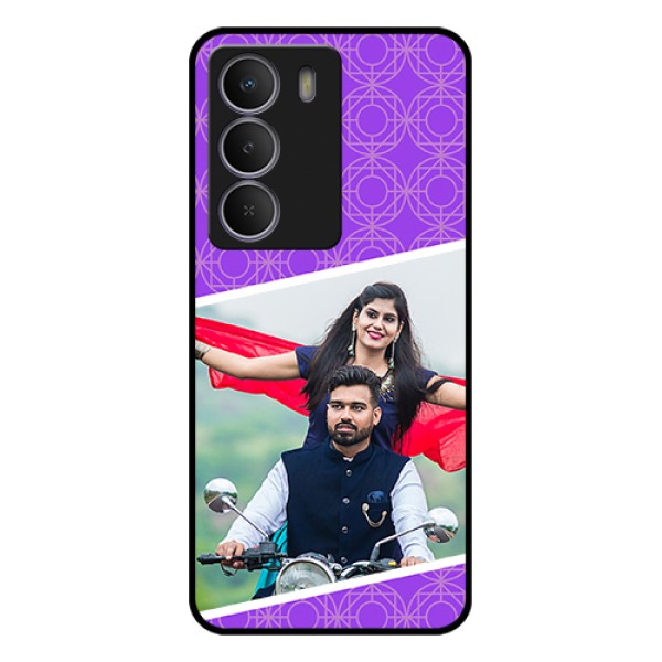 Realme P3 Lite 5G Custom Glass Phone Case - Violet Color Pattern Design Realme P3 Lite 5G Custom Glass Phone Case - Violet Color Pattern Design