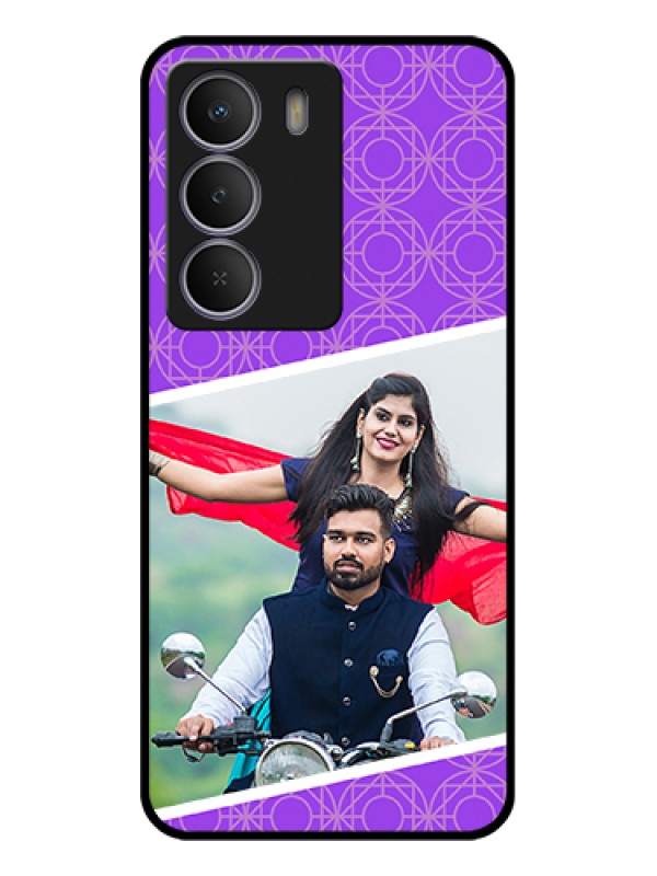 Custom Realme P3 Lite 5G Custom Glass Phone Case - Violet Color Pattern Design