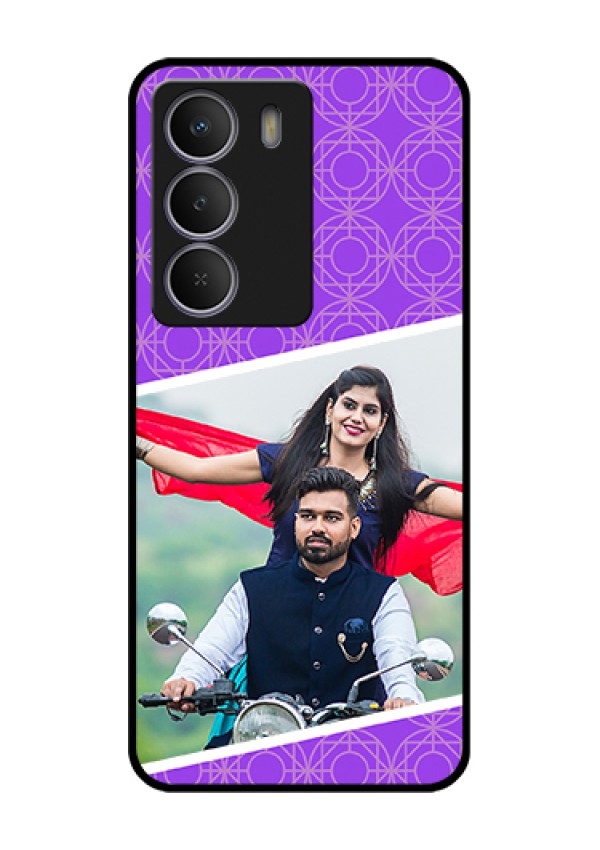 Realme P3 Lite 5G Custom Glass Phone Case - Violet Color Pattern Design