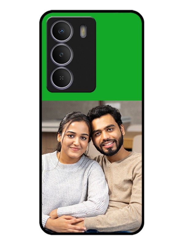 Custom Realme P3 Lite 5G Custom Glass Phone Case - Green Pattern Design