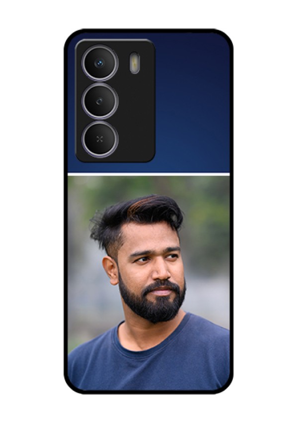 Realme P3 Lite 5G Custom Glass Phone Case - Simple Royal Blue Design