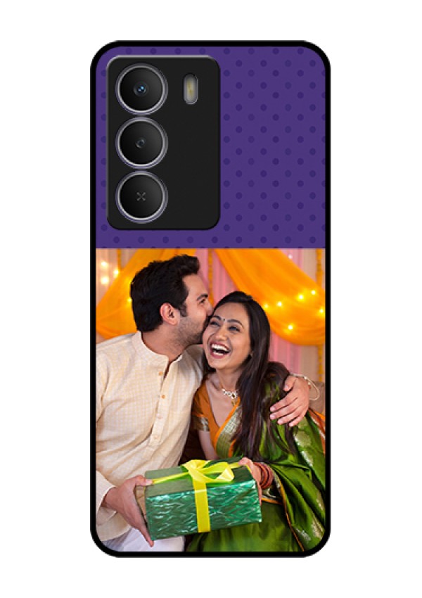 Realme P3 Lite 5G Custom Glass Phone Case - Violet Colored Pattern Design