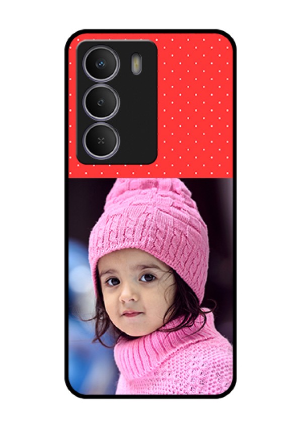 Realme P3 Lite 5G Custom Glass Phone Case - Red Pattern Design
