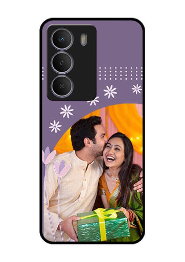 Realme P3 Lite 5G Custom Glass Phone Case - Lavender Flowers Design