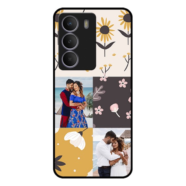 Realme P3 Lite 5G Custom Glass Phone Case - 3 Images With Floral Design Realme P3 Lite 5G Custom Glass Phone Case - 3 Images With Floral Design