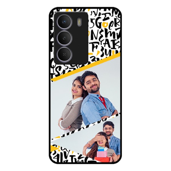 Realme P3 Lite 5G Custom Glass Phone Case - Letters Pattern Design