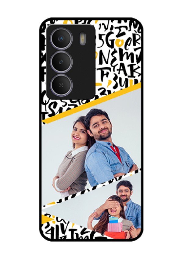 Realme P3 Lite 5G Custom Glass Phone Case - Letters Pattern Design