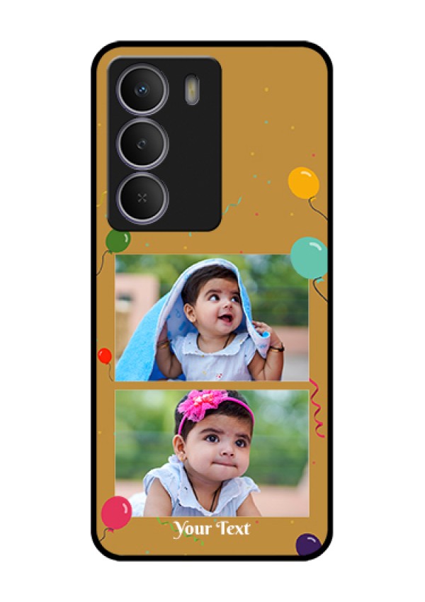 Realme P3 Lite 5G Custom Glass Phone Case - Image Holder With Birthday Celebrations Design